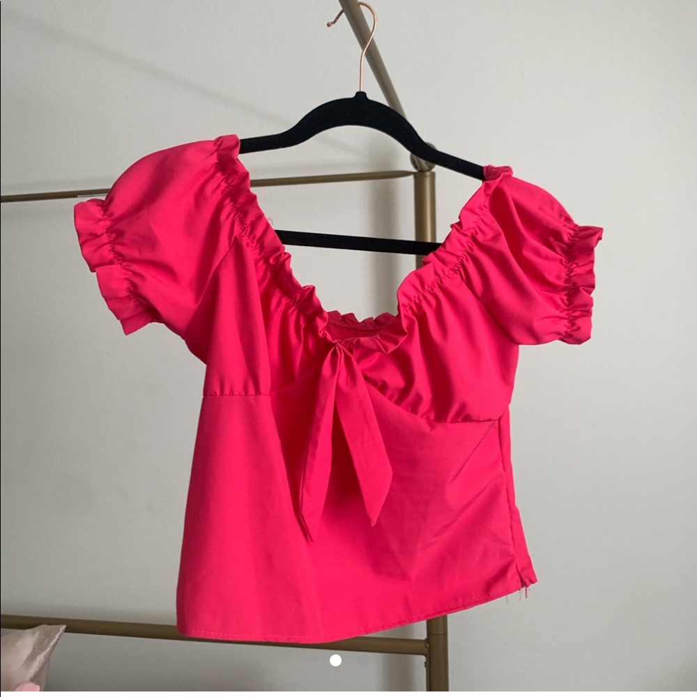 Fuchsia pink milk made top / SMALL